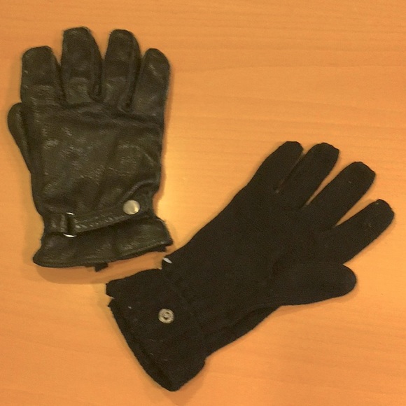 2-in-One Leather Gloves w/ Snap-In Wool Glove Inserts - Picture 3 of 7